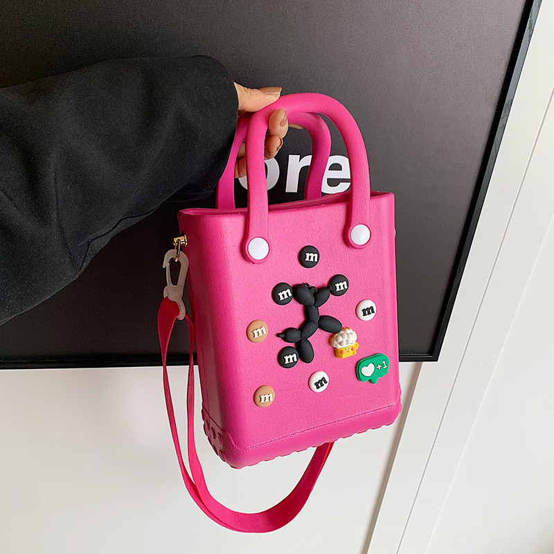 クロスボーダーDIY手提げ穴包ネット赤同項キャンディー色小方包ビーチレジャーシングルショルダーバッグ|undefined