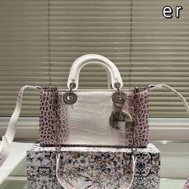 2025新潮戴妃蜥蜴纹时尚潮流链条单肩斜挎手提包包