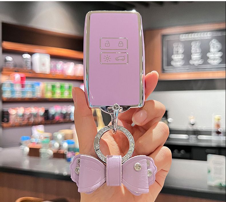 Suitable for Dongfeng Renault Koleo Key Case Female Kolega Car Shell Kolei Bean Full Bag Remote Control Protective Buckle