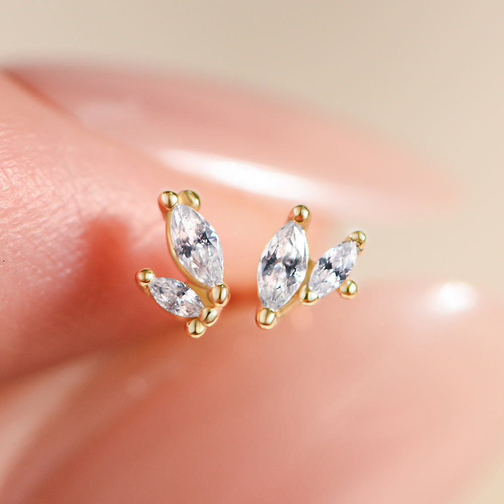 Pendientes de circonita de ojos de caballo exquisitos transfronterizos europeos y americanos, pendientes de circonita, pendientes de alta gama