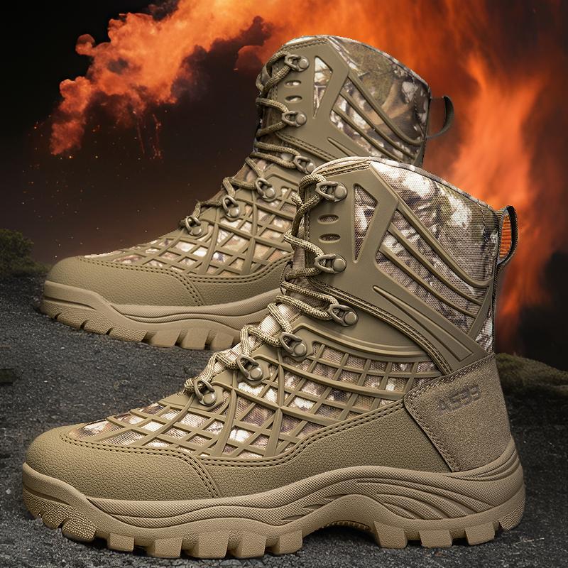 Senderismo al aire libre, montañismo, botas de hombre, comercio exterior transfronterizo, AliExpress, fuerzas especiales de gran tamaño, botas de entrenamiento resistentes al desgaste, ventas directas de fábrica