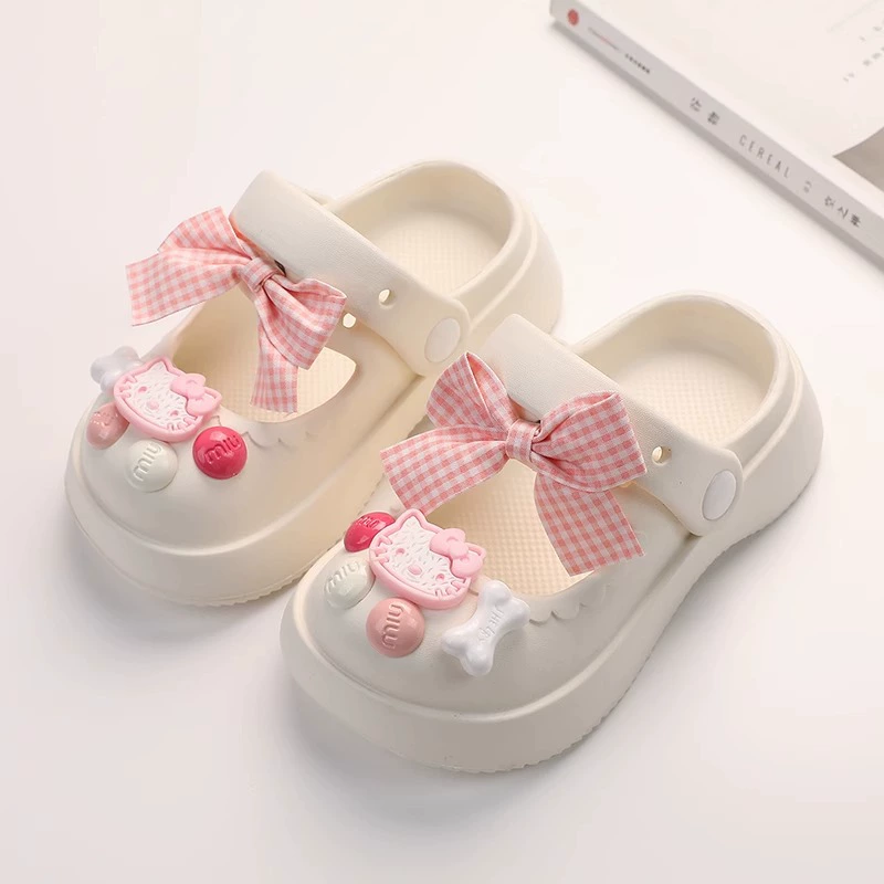 Детская пещерная обувь, летние тапочки для девочек, сандалии и тапочки для девочек, нескользящая верхняя одежда для детей среднего и большого размера, пляжная обувь для родителей и детей