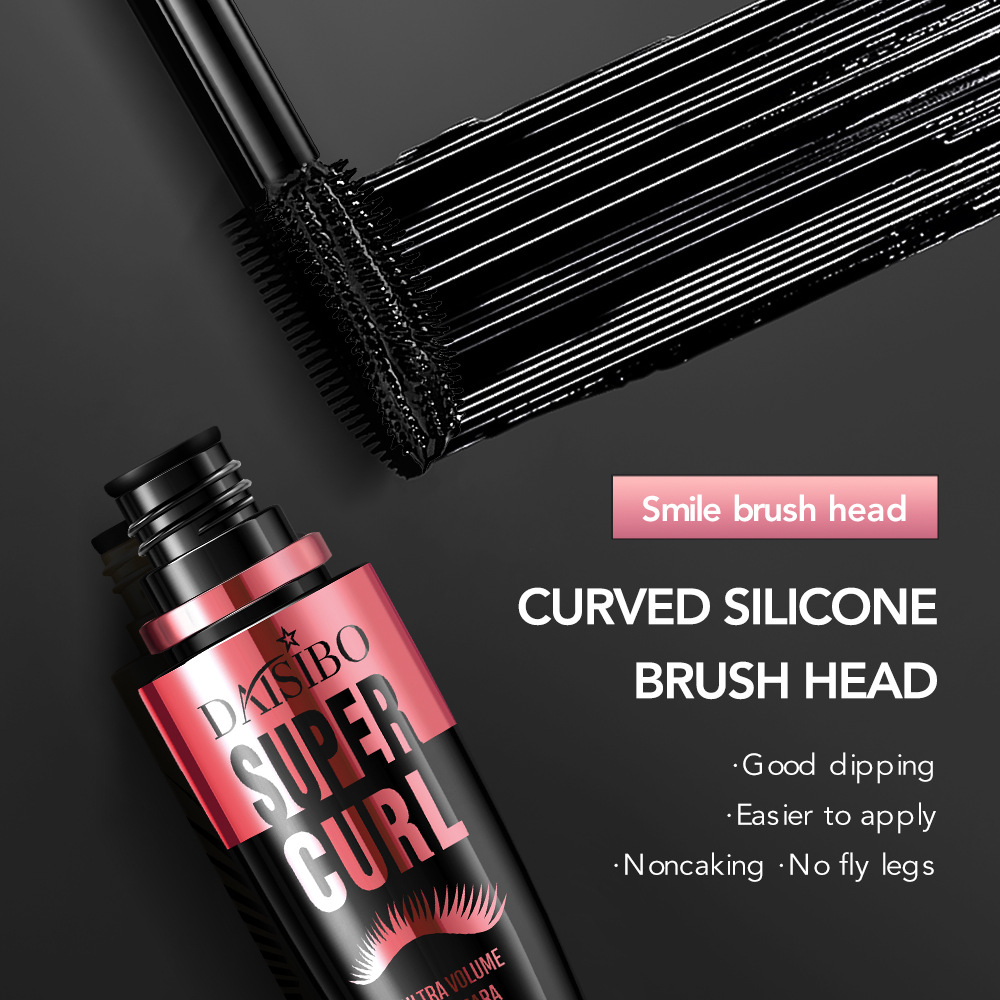 DAISIBO máscara transfronteriza color maquillaje super volumen denso duradero impermeable a prueba de sudor delgado 24H estereoscópico
