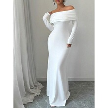 X 68130 Off Shoulder Bodycon Dress һ�ּ��������ȹ ����
