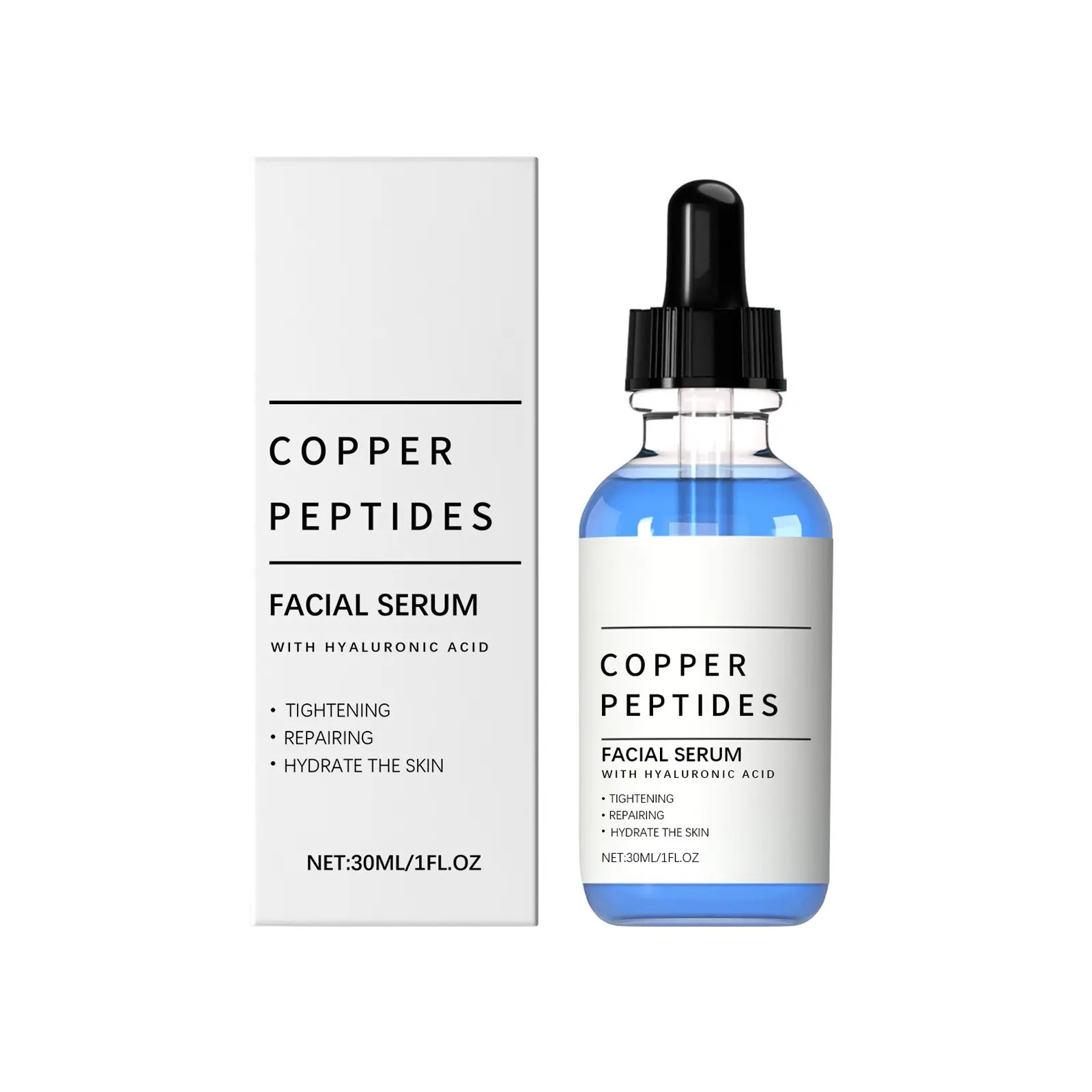 Cross-Border Collagen Blue Copper Peptide Facial Serum Moisturizes and Hydrates Skin, Provides a Radiant Glow, and Provides Moisturizing Care