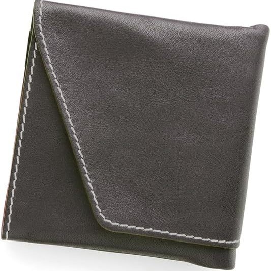 Amazon Japón Lotte Caibu billetera de cuero corta de tres plegados para hombres y mujeres billetera de cuero compacta multi-tarjeta