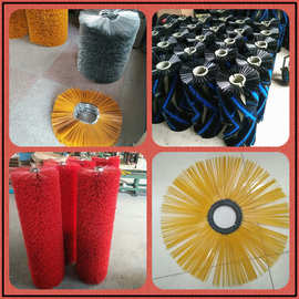 定制钢丝塑料混合丝扫路扫雪刷   圆盘方块滚筒环卫车用滚筒刷辊