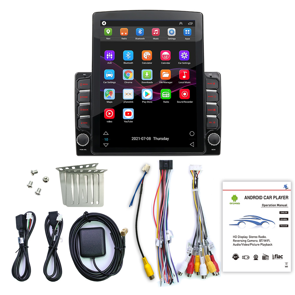 Anfitrión de control central todo en uno de Android de la navegación en pantalla grande del coche de la pantalla vertical de 9,7 pulgadas GPS Bluetooth HD que invierte la imagen