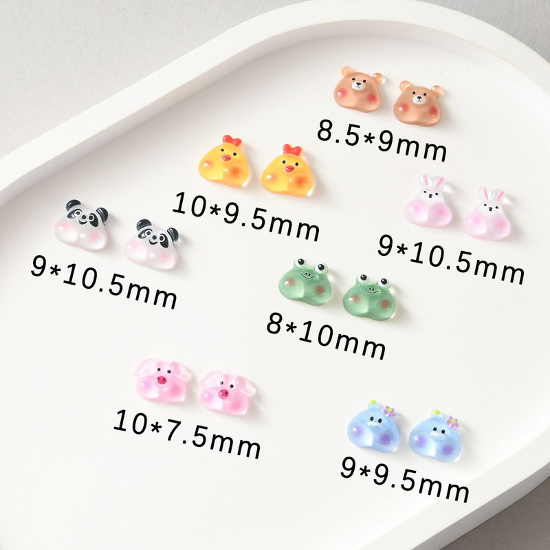Cute Animal Nail Art Accessories, Wearable Nails, Mini Resin Accessories, Cute and Playful Short Nails, Decorative Materials Cute Animal Nail Art Accessories, Wearable Nails, Mini Resin Accessories, Cute and Playful Short Nails, Decorative Materials