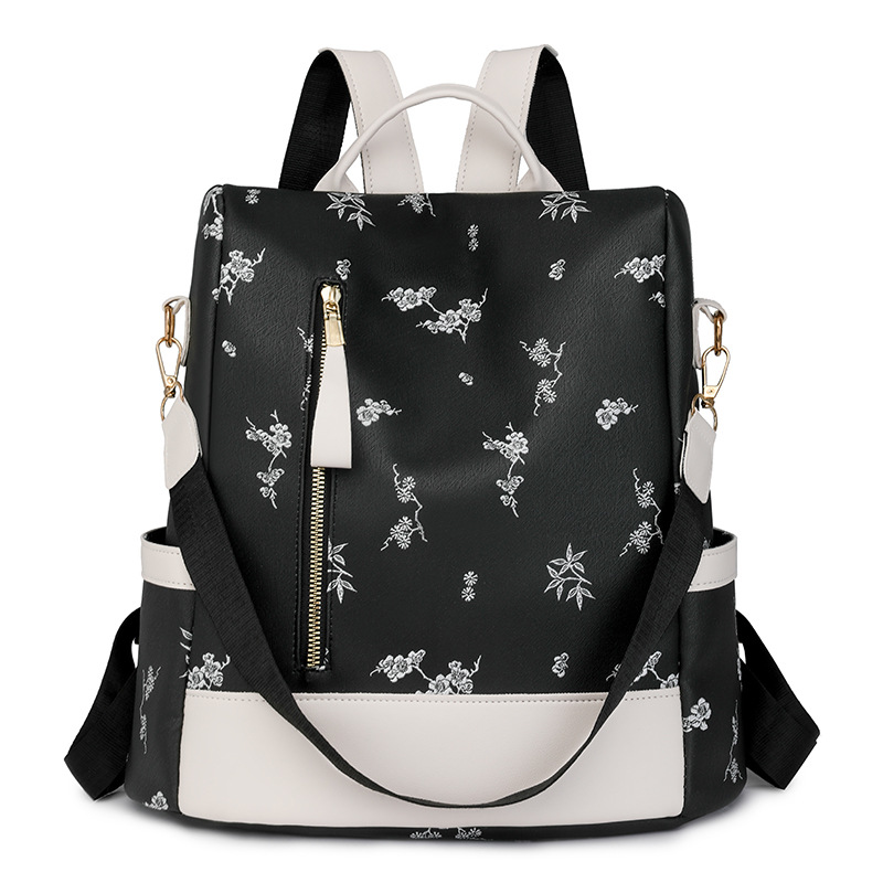 Mochila para mujer 2024 nueva textura de cuero suave moda bolsa de viaje versátil ocio bolsa de mamá de gran capacidad