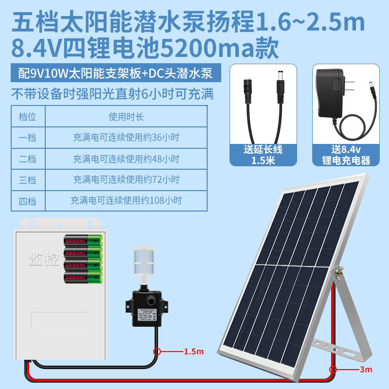 ソーラーウォーターポンプ、蓄電式ウォーターポンプ、屋外循環魚池水中ポンプ、小型自吸式マイクロフィルター水槽|undefined