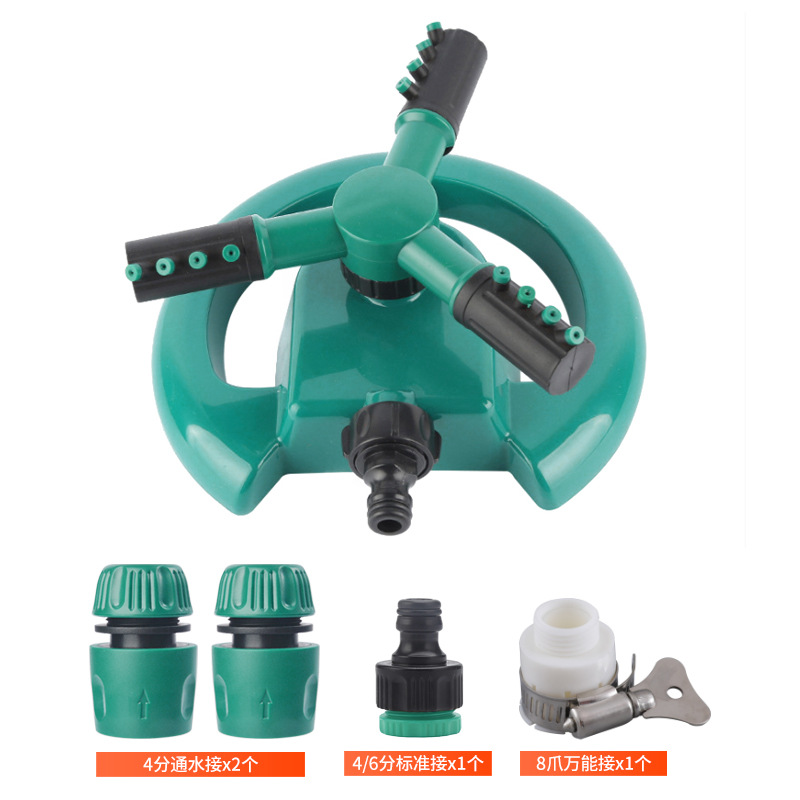녹색 초승달 스프링클러 + 4 포인트 물 연결 2 + 4/6 포인트 표준 연결 1 + 8 클로 범용 연결 1