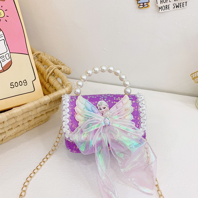 Nuevo bolso infantil, bolso de moda, bolso de princesa, bolso de niña encantador, bolso de cinturón, bolso de cadena para bebés