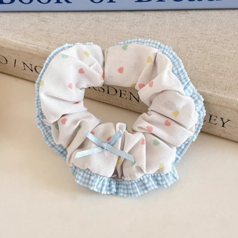 Cuerda para el cabello de intestino grueso azul para niños Cuerda para el cabello de encaje dulce para niñas