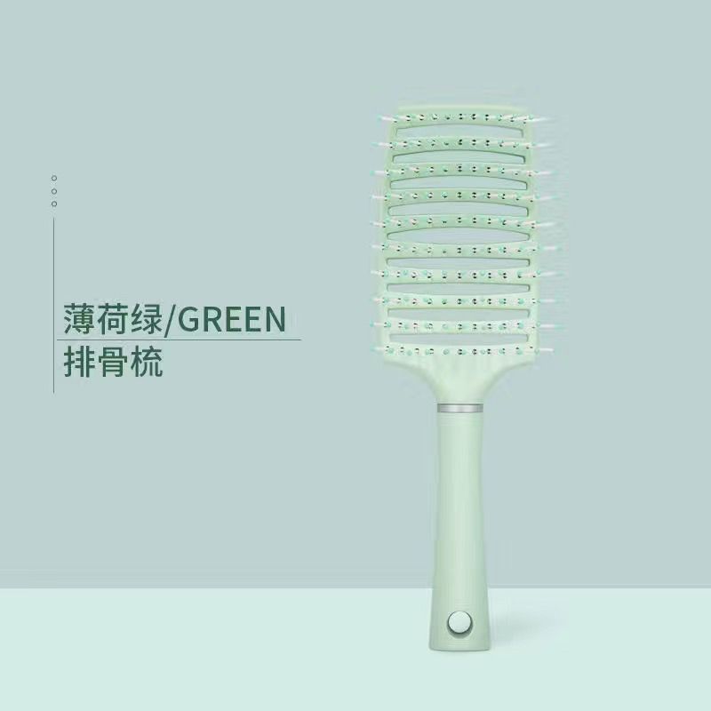 Peine de pelo rizado Peine de costillas Peine para niñas Bolso de aire esponjoso Peine de rodillo con hebilla interna Peine de bolsa de aire