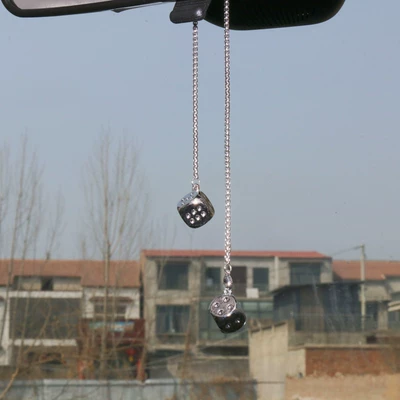 Aliexpress Zar Avtomobil Arxa Güzgü Kulonu, Metal Zar Bəzəyi