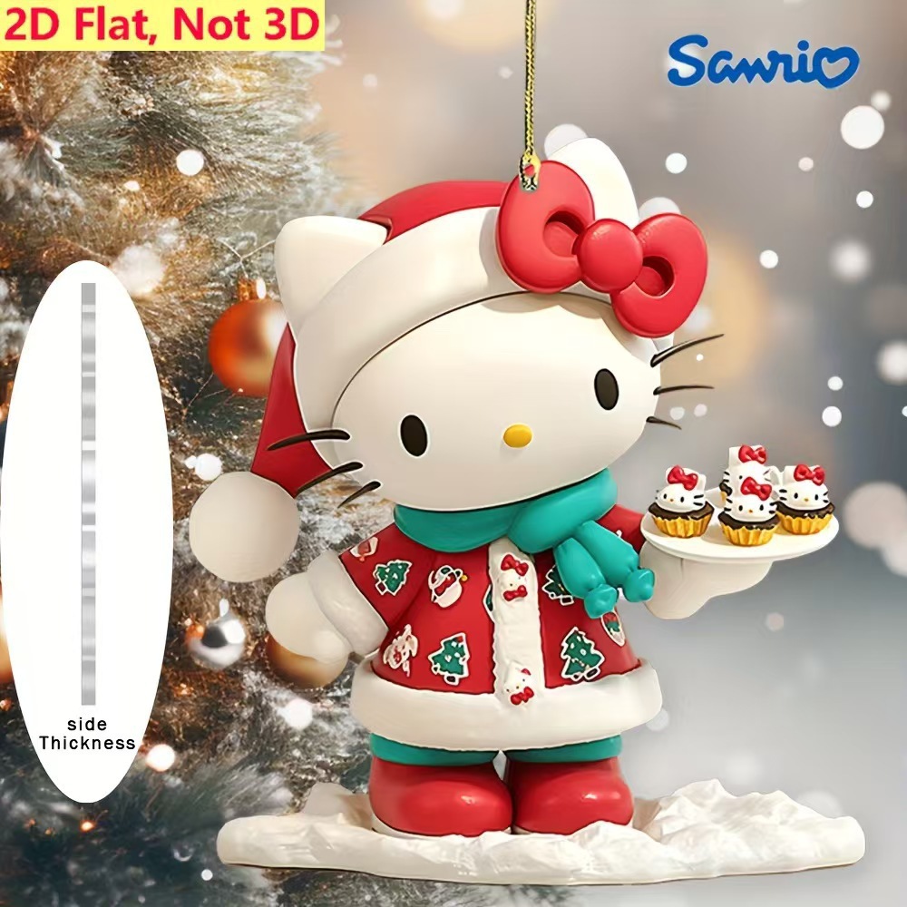 圣诞树挂饰亚克力挂件汽车内饰背包吊坠钥匙链配饰节日派对装饰