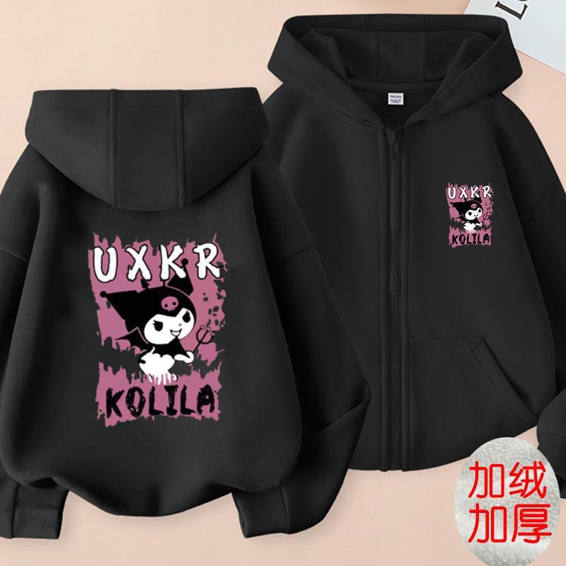 Coolomi cardigan abrigo de invierno forrado de lana de algodón para niños cremallera suéter con capucha de la niña madre-hija padre-hijo Top