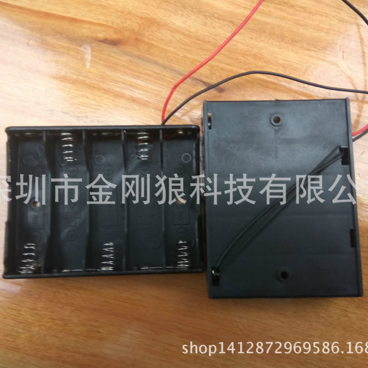 现货5节5号电池盒不带盖电池座带粗线 五位五号 5AA电池盒7.5V