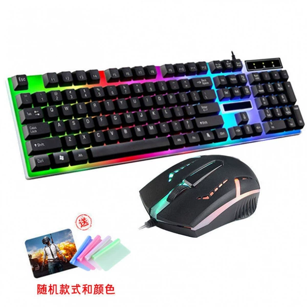 [Keyboard and Mouse Set] Colorful Luminous--Black 3-Key Clash---Star Style