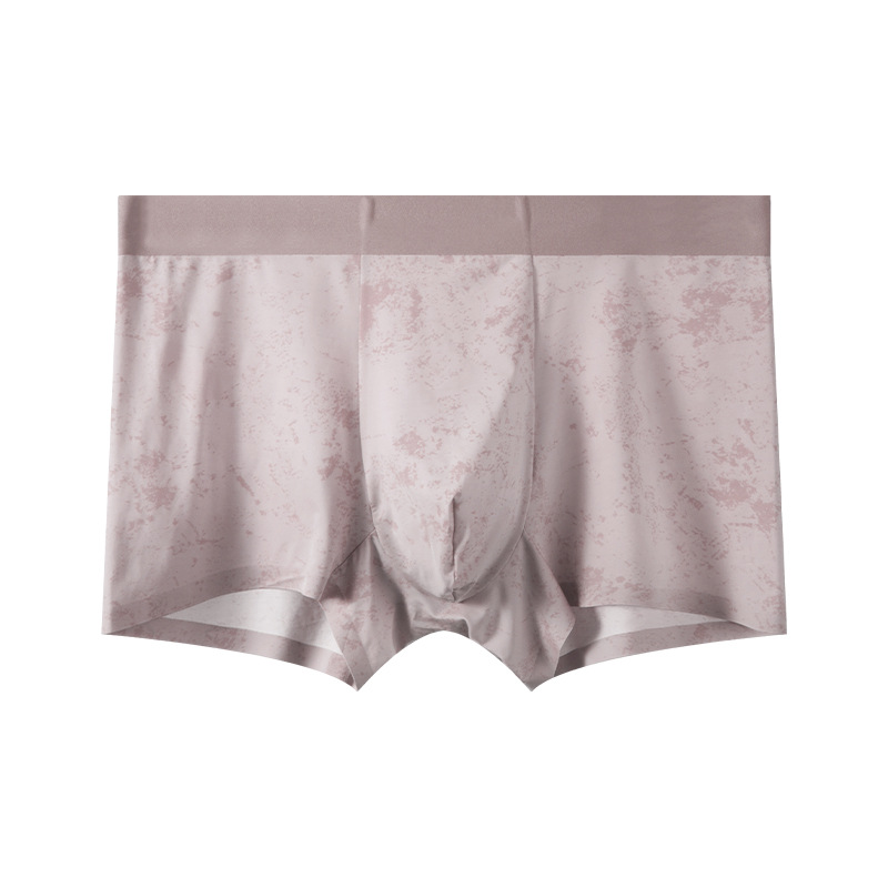 Procesamiento de ropa interior de hombre de seda de hielo personalizada, antibacteriano de verano, ultrafino, transpirable, fresco, deportivo de secado rápido, pantalones cuadrangulares de gran tamaño