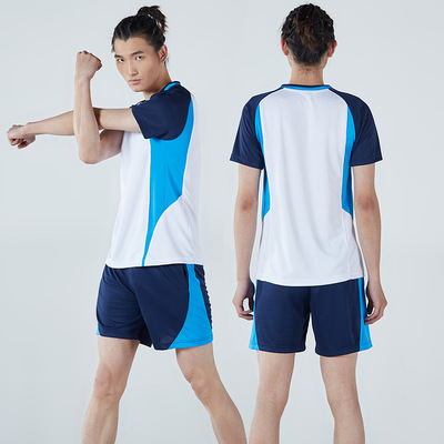 DIY速幹羽毛球服男女款運動套裝速幹透氣乒乓球排球服比賽排球服