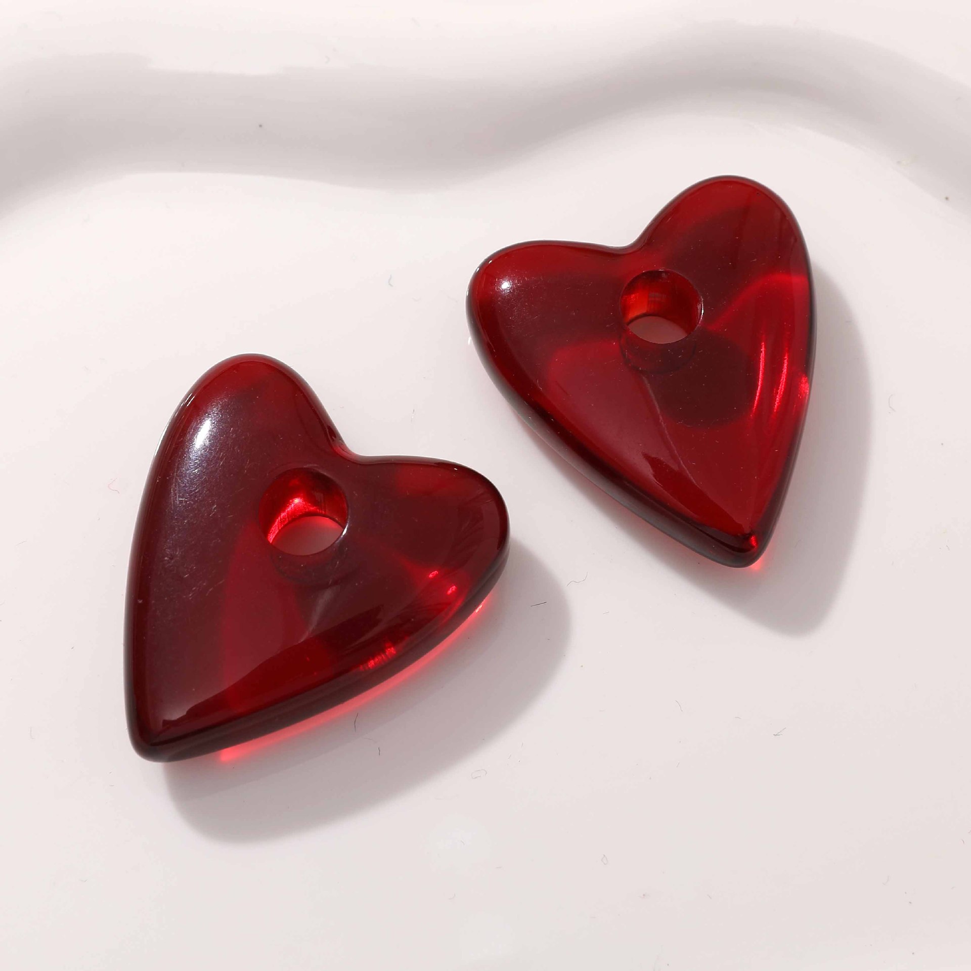 4g Weight Pendant Jewelry Making Type 35*30mm Jewelry Making Size DIY Jewelry Accessories Classification 1 Piece Quantity Resin Material Heart Shape Pattern Polished Finish Sweet, Simple Style Style 1 Piece 35*30mm Resin Heart Shape Polished Pendant 6