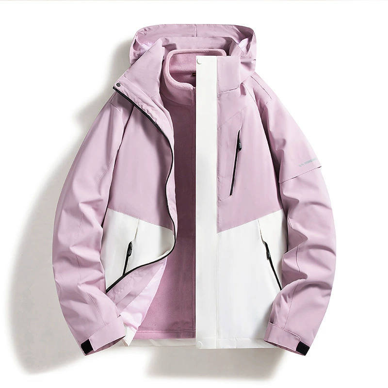 Штурмовая одежда для женщин три в одном против брызг воды 2024 новый съемный кашемировый вкладыш на открытом воздухе альпинистский костюм для мужчин