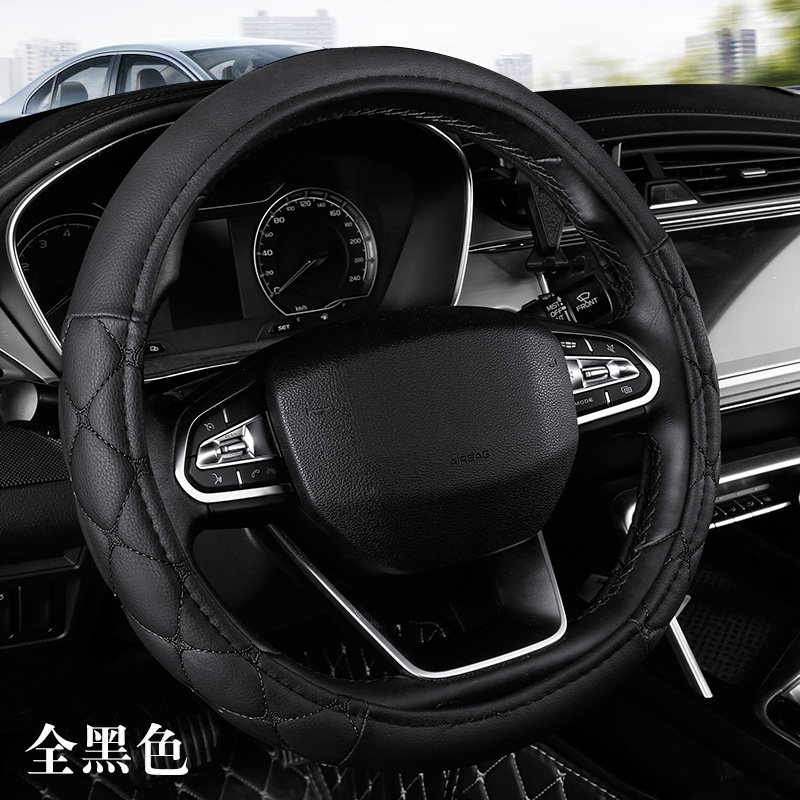 Seat cushion, seat cover – Universal Seat Cushion - pure-black-steering-wheel-cover