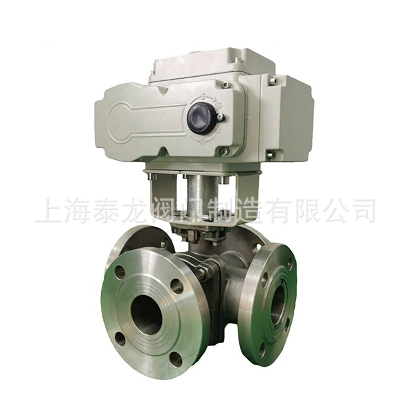 Q946F-16C电动高温蒸汽LT型铸钢法兰四通球阀转向阀分