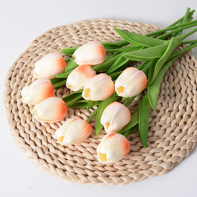 Mini PU Tulipán flor artificial ramo de la boda flor artificial decoración del hogar fotografía transfronteriza flor artificial al por mayor