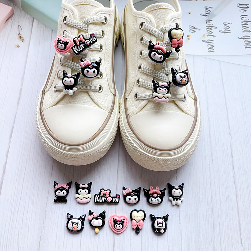 Children's shoelace accessories buckle fit air force one diy accessories shoes decoration cartoon kulomi af1 shoe buckle