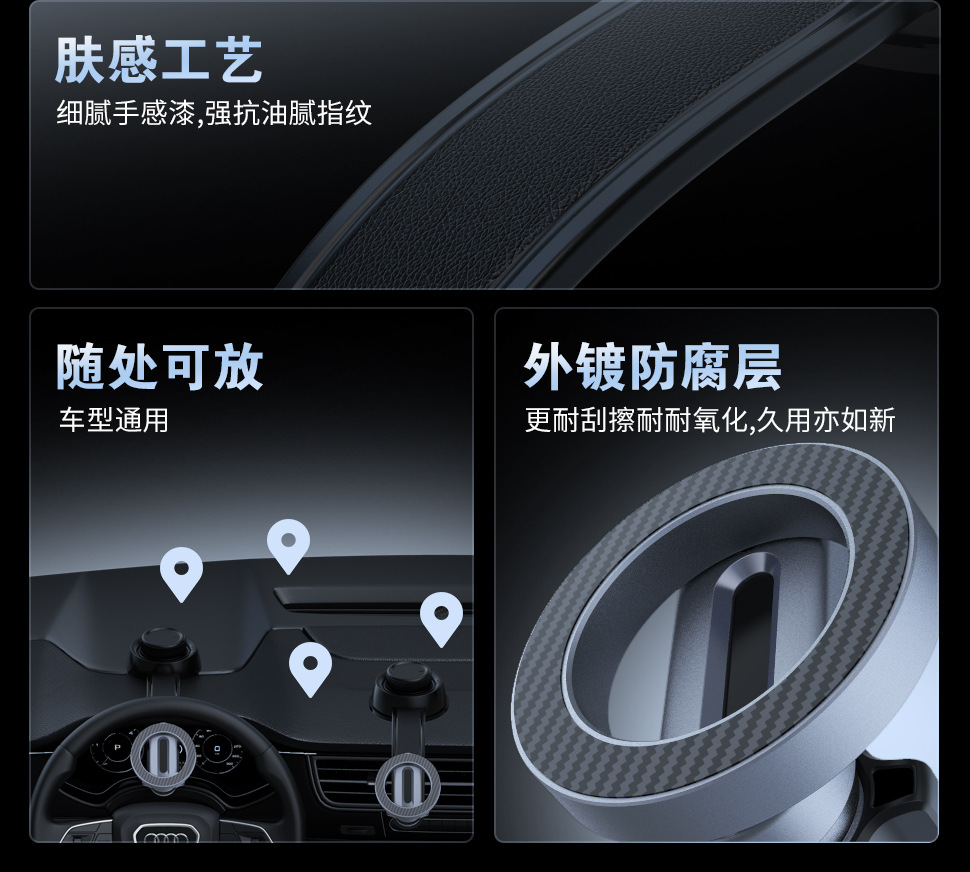 Mobile Phone Holder Car Magnetic Air Outlet Dashboard Magsafe Foldableing Screen Center Console