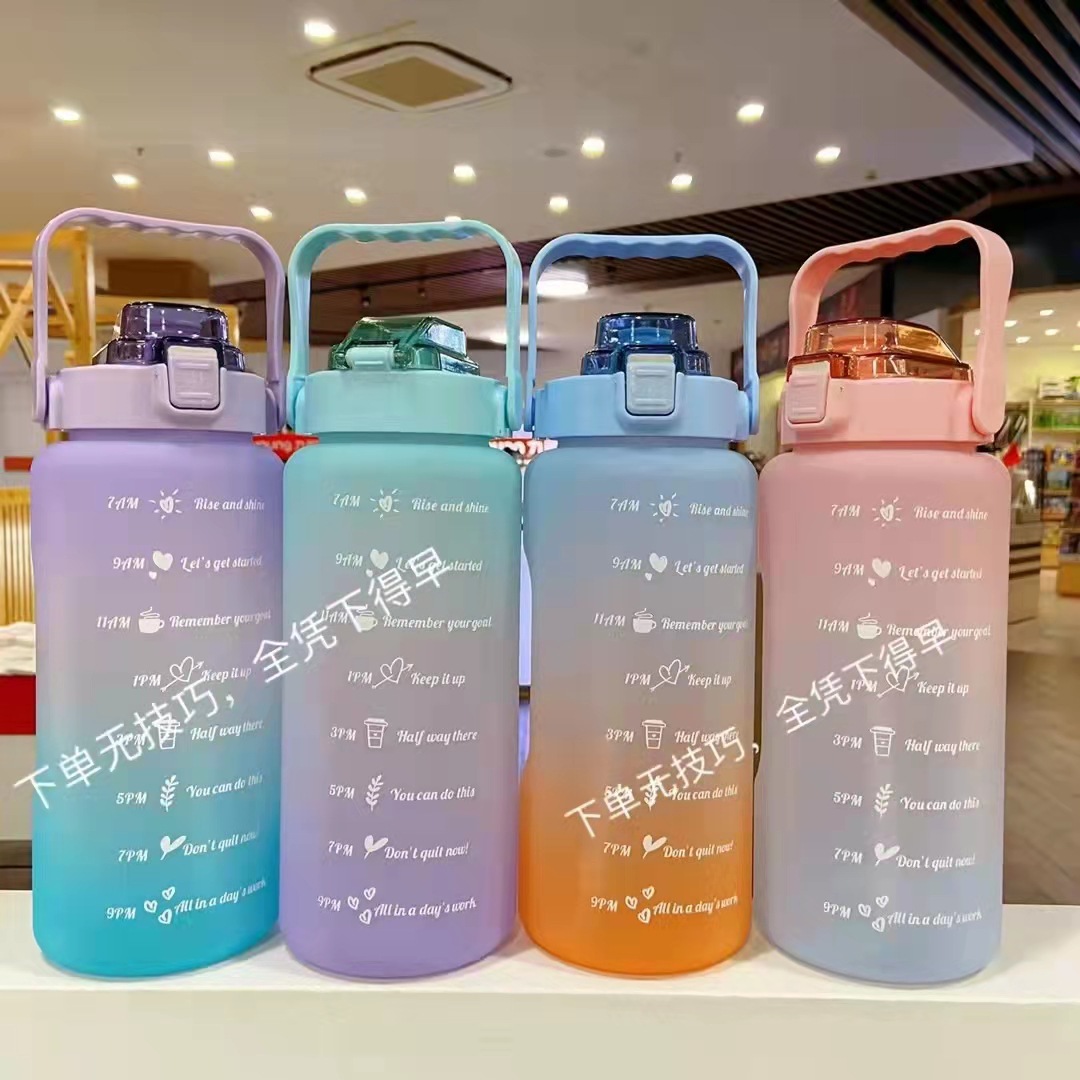 Capacious straw with glass for men and women for students