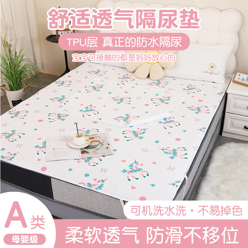 Manufacturer Wholesale Washable Waterproof Baby Changing Pads, Large Size Breathable Newborn Changing Sheets