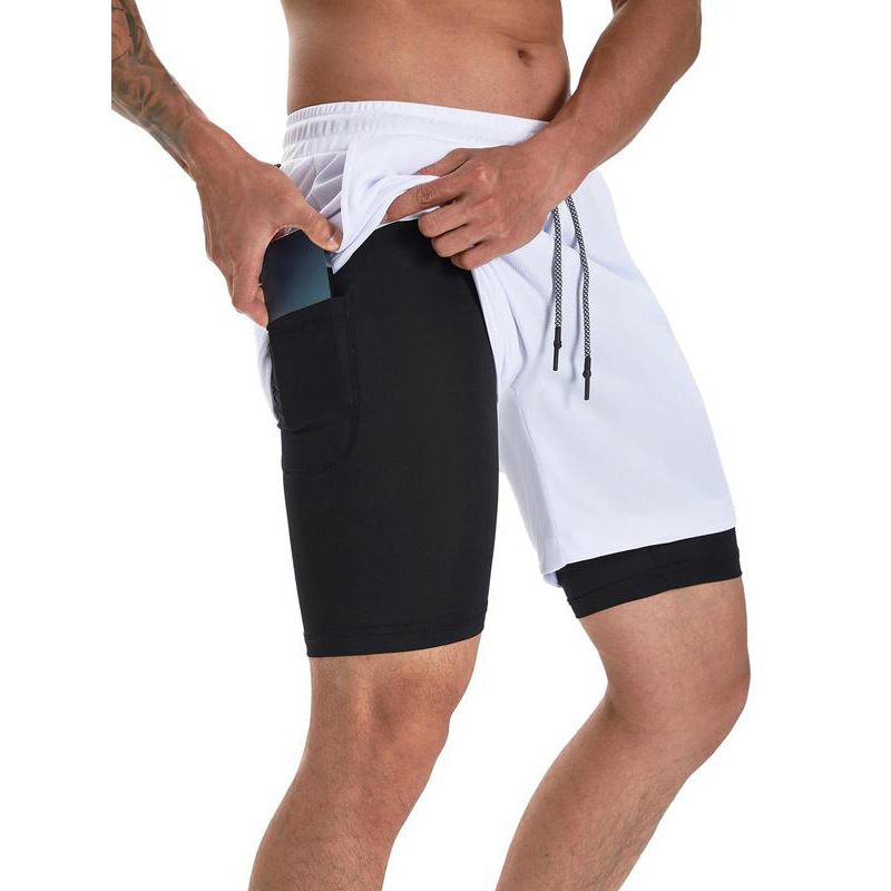 Cross-border Running Fitness Sports Casual Shorts Men's Summer New Loose American Basketball Multi-pocket Double-layer Shorts Cross-border Running Fitness Sports Casual Shorts Men's Summer New Loose American Basketball Multi-pocket Double-layer Shorts