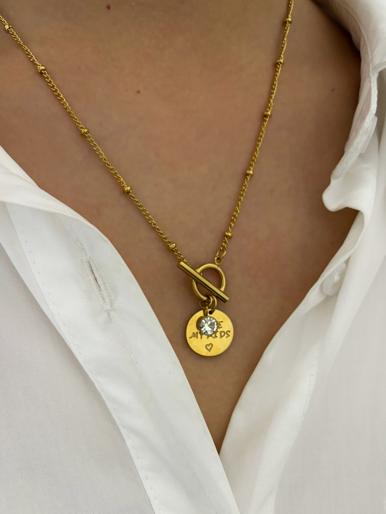 316L Stainless Steel Pendant Material 316L Stainless Steel Letter Heart Shape Waterproof Non Tarnish Surgical Steel Simple Style Classic Style Cuban Link Chain Curb Chain Pendant Necklace For Women's