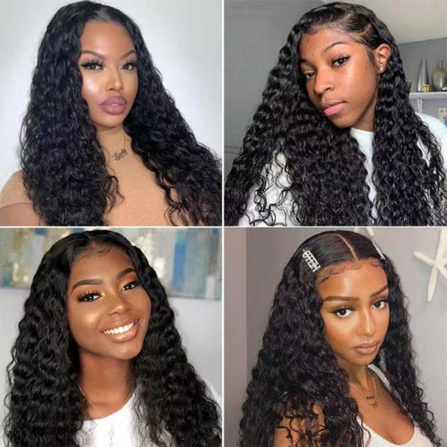 Amazon wig European and American long curly hair female hair wigs front lace Chemical Fiber lace wig head cover Amazon wig European and American long curly hair female hair wigs front lace Chemical Fiber lace wig head cover
