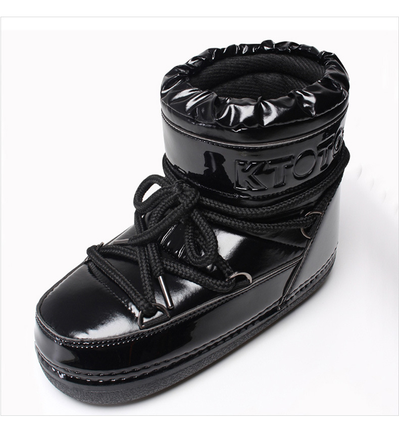 Warme Schneestiefel für Damen, neue Winter-Mondstiefel für Damen, Zwischensohle mit dünner Sohle, wasserabweisende Space Boots_voghion.com