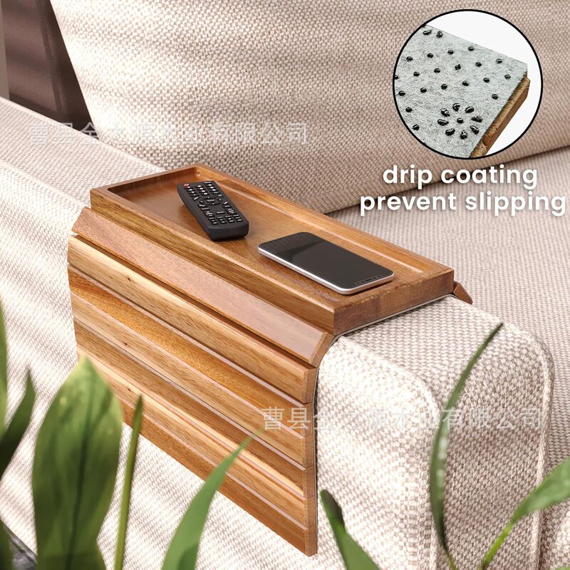Cross-Border Wooden Sofa Armrest Tray, Foldable Wooden Snack and Fruit Tray, Sofa Side Solid Wood Storage Tray Cross-Border Wooden Sofa Armrest Tray, Foldable Wooden Snack and Fruit Tray, Sofa Side Solid Wood Storage Tray