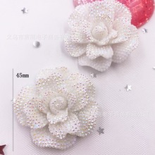 树脂花贴钻闪钻玫瑰花美甲点缀手机壳装饰配件diy头饰服装仿真花