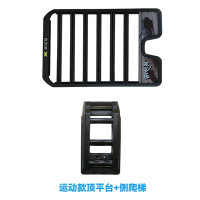 Roof rack | Net Side Tent Modification - extra-thick-raptors-sports-platform-side-ladder-comes-with-spoiler