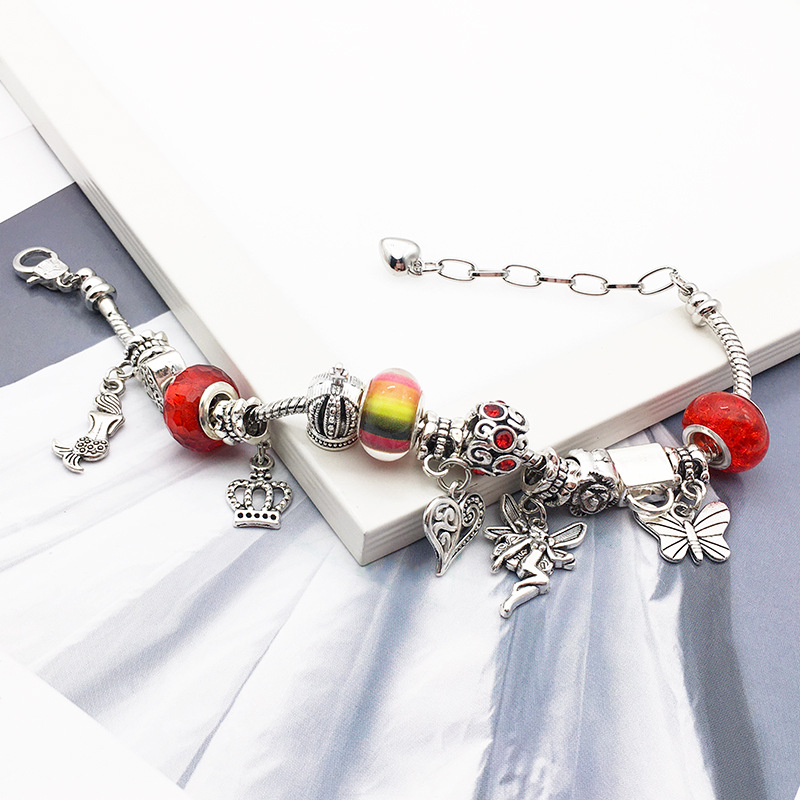 1 pulsera panjia pulsera de cuentas de agujero grande hecha a mano hecha en casa ajustable joyería hecha a mano DIY collar pulsera Accesorios