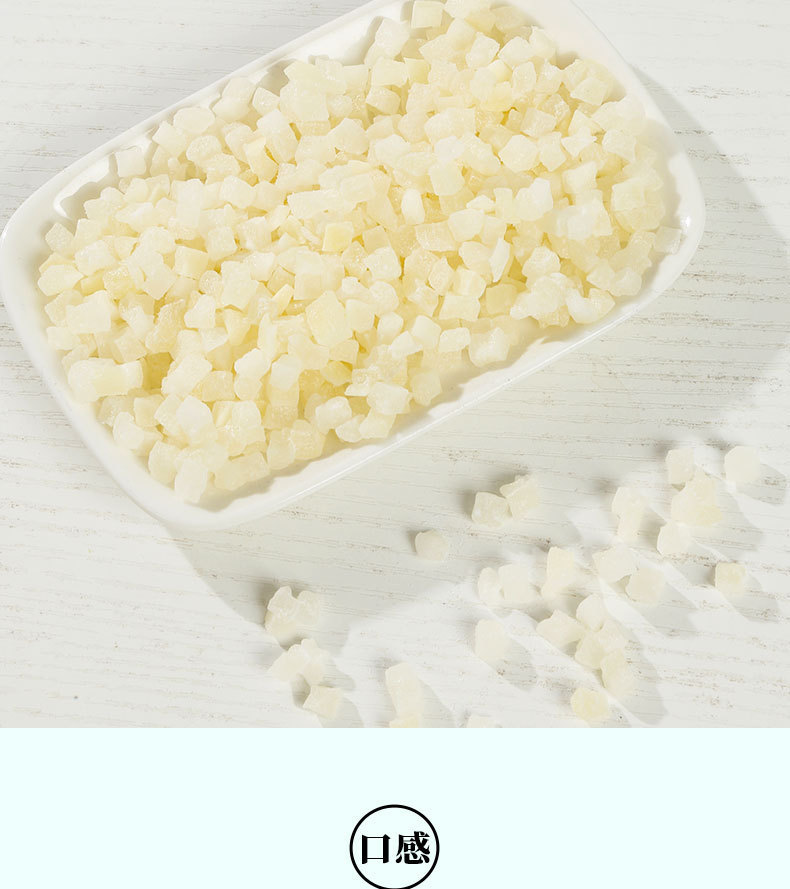 Freeze Dried White Peach Dices 50g Jar Sweet Snack Topping for Drinks Desserts and Baking key features