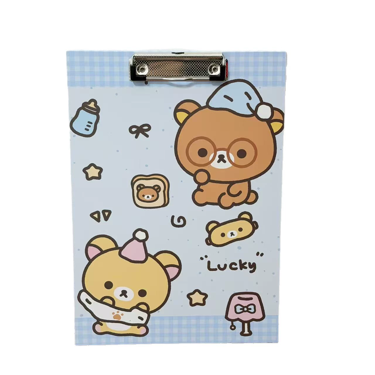 Creative cartoon high quality powerful thickened pad, storage system for documents, with little bears