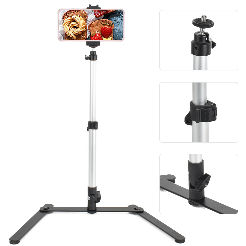 Aleación de aluminio teléfono móvil Flip stand teléfono móvil Multi-ángulo de disparo macro soporte de escritorio perezoso portátil marco de soporte