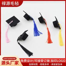 毕业季毛毡迷你博士帽流苏毛毡公仔酒瓶花束装饰