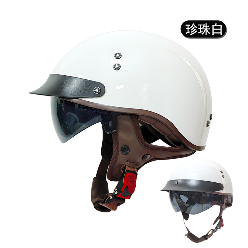 オートバイの電気自動車の半ヘルメットの復古ヘルメットを卸売りします。