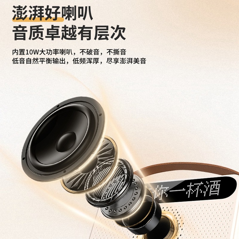 新しい Y9 歌詞表示 Bluetooth スピーカーワイヤレスマイクポータブルデスクトップモバイル KTV デュアルマイクカラオケアーティファクトオールインワン|undefined