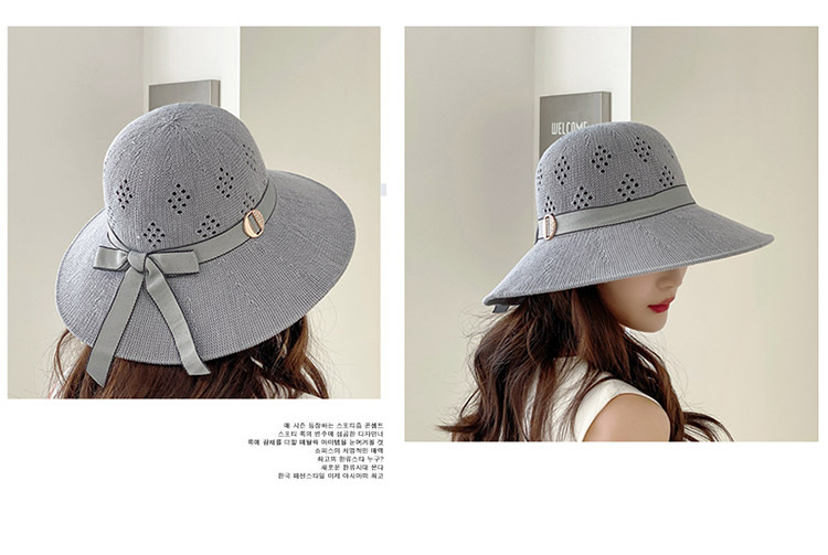 Women's Simple Style Solid Color Wide Eaves Sun Hat display picture 3